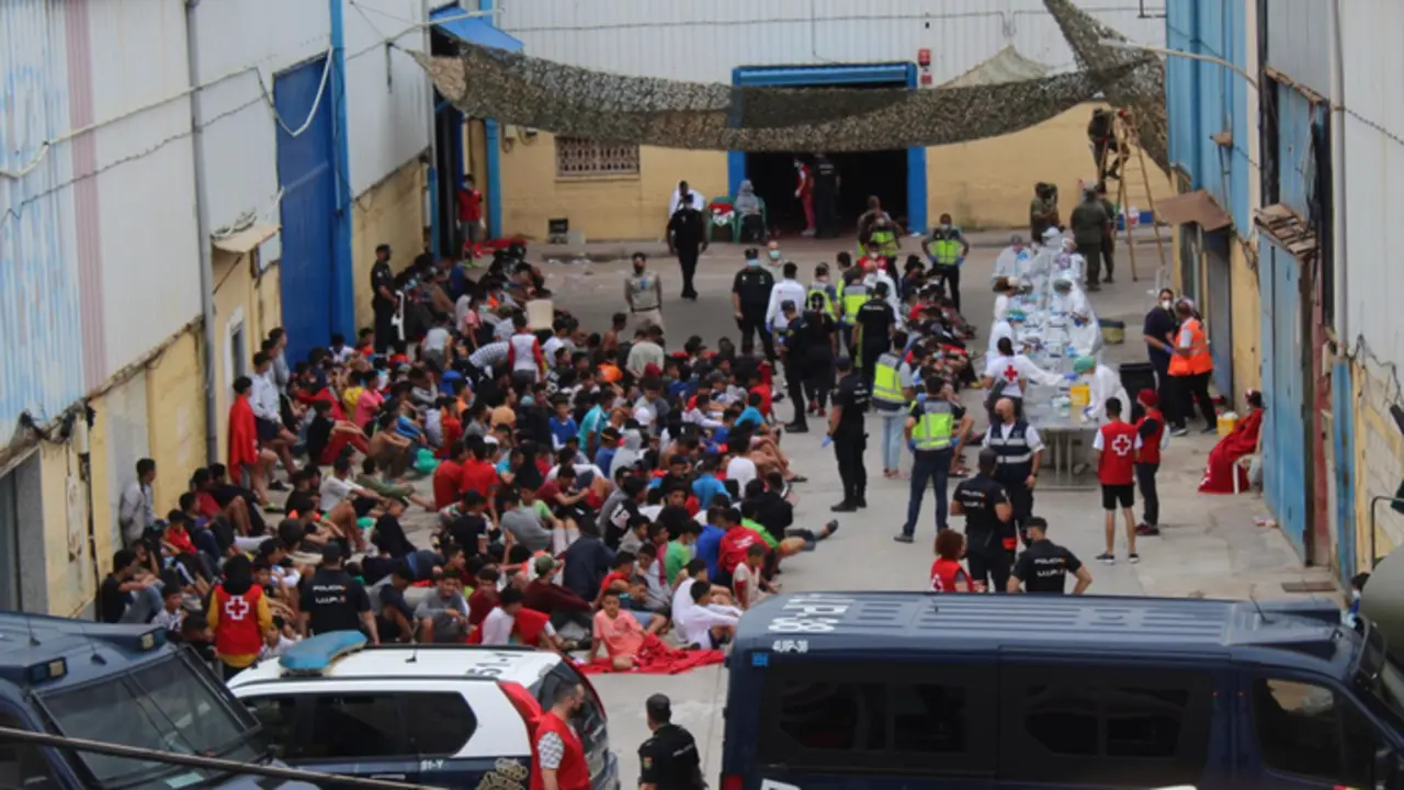 Menores en Ceuta tras la crisis migratoria de mediados de mayo. - CEDIDA/EUROPA PRESS 