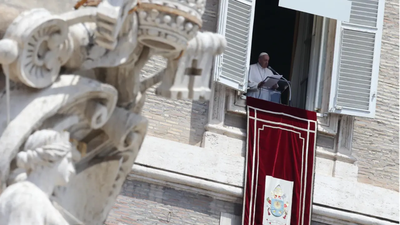  El Papa recitando el &Aacute;ngelus en el Vaticano - Evandro Inetti/ZUMA Wire/dpa 