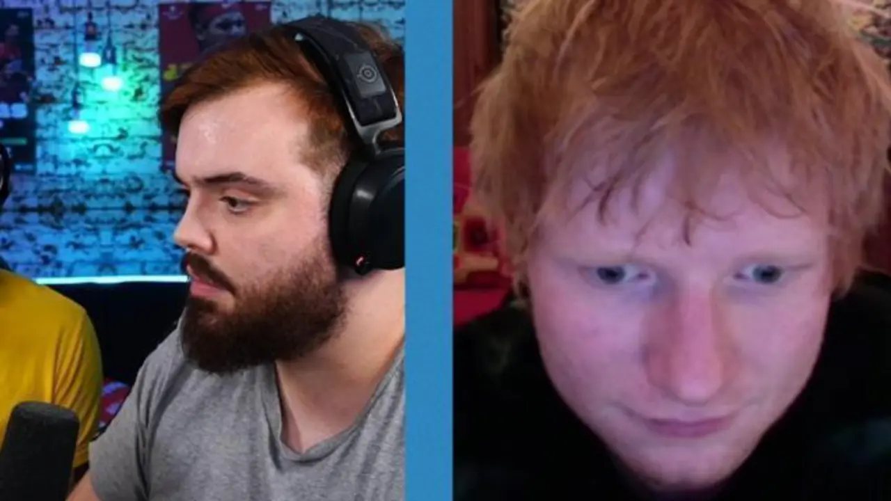  Fotograf&iacute;a de la entrevista a Ed Sheeran en el canal de Twitch de Ibai Llanos 