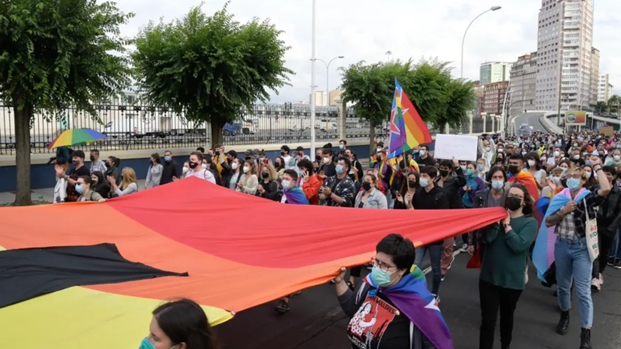  Concentraci&oacute;n contra agresiones LGTBf&oacute;bicas y en defensa de Samuel en A Coru&ntilde;a - M. Dylan - Europa Press 