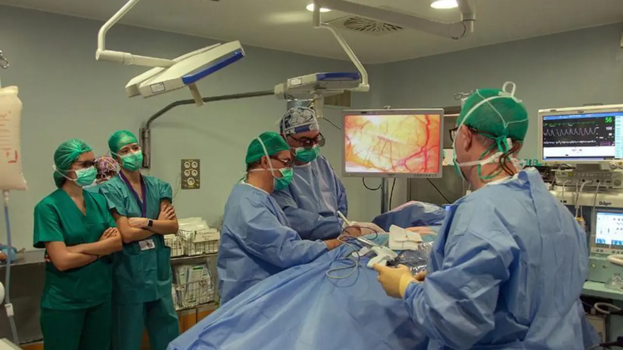  Foto de archivo de un trasplante de ri&ntilde;&oacute;n realizado en la sala de quir&oacute;fanos del Hopital Virgen del Roc&iacute;o de Sevilla. 