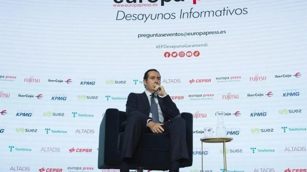  El presidente de la CEOE, Antonio Garamendi, participa en los Desayunos Informativos de Europa Press en el Auditorio El Beatriz Madrid, a 13 de julio de 2021, en Madrid (Espa&ntilde;a). - Alberto Ortega - Europa Press 