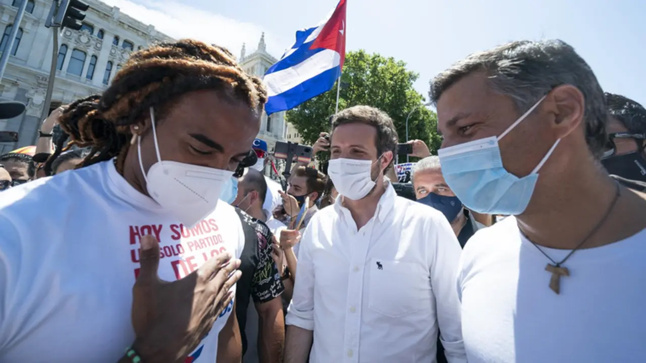  Pablo Casado asiste a la 'Marcha por Cuba' en Madrid - DAVID MUDARRA 