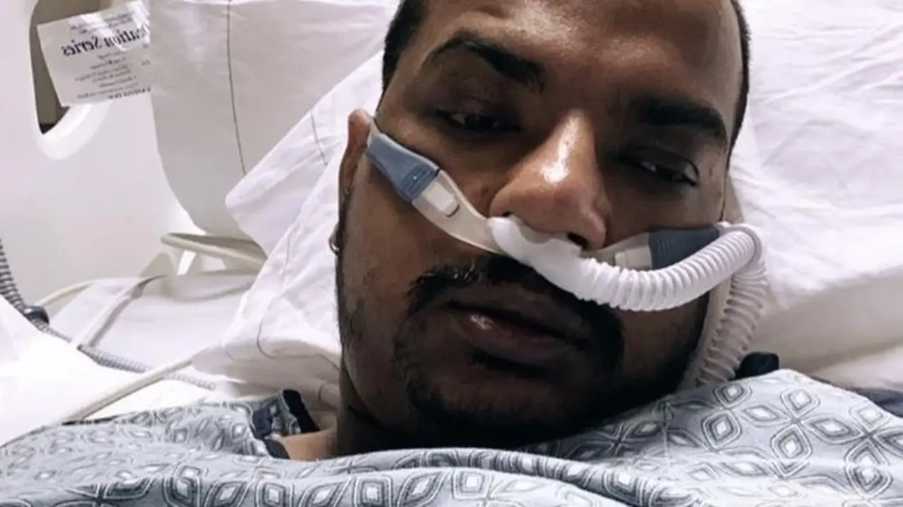  Stephen Harmon en la cama del hospital - Instagram - @stephenharmon 