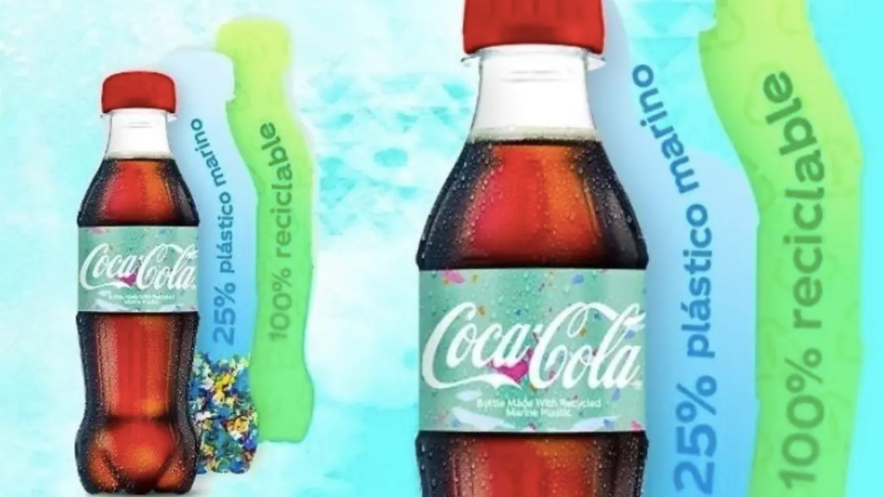 Coca-Cola Botella Reciclada Basura Marina 