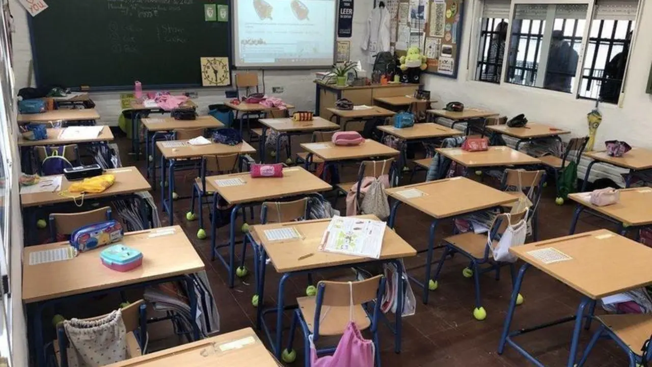  Aula en un colegio de Andaluc&iacute;a. // Twitter 