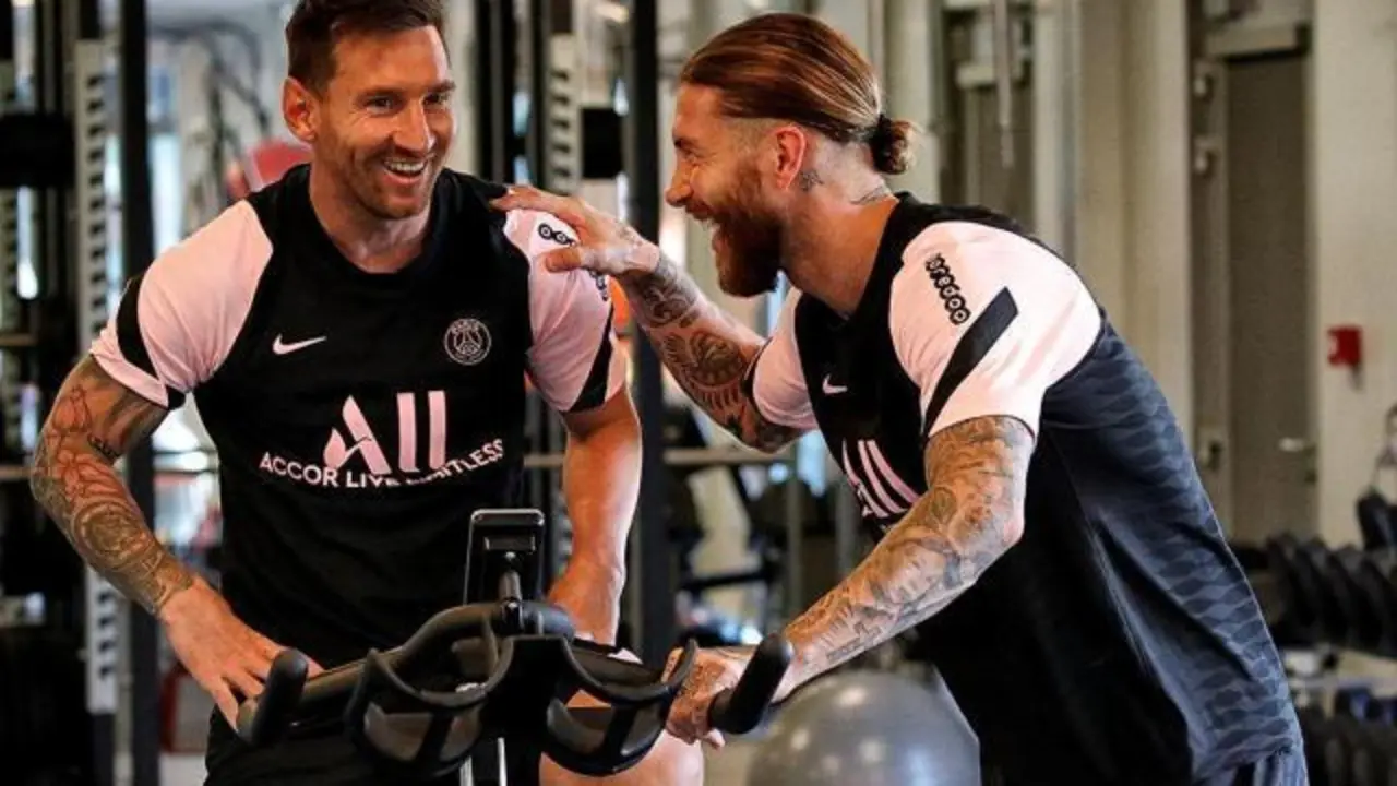  Lionel Messi con Sergio Ramos 