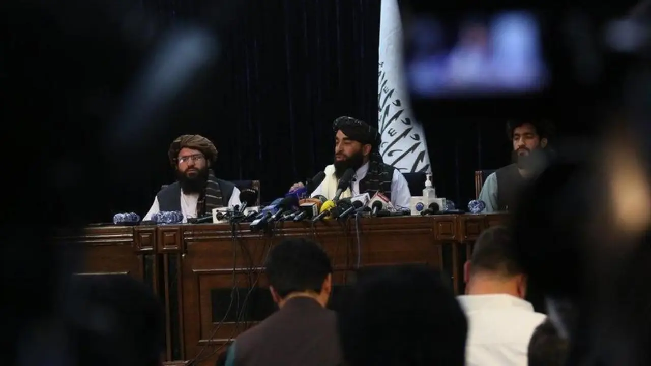  Rueda de prensa de los talib&aacute;n en Kabul. - STRINGER / XINHUA NEWS / CONTACTOPHOTO 