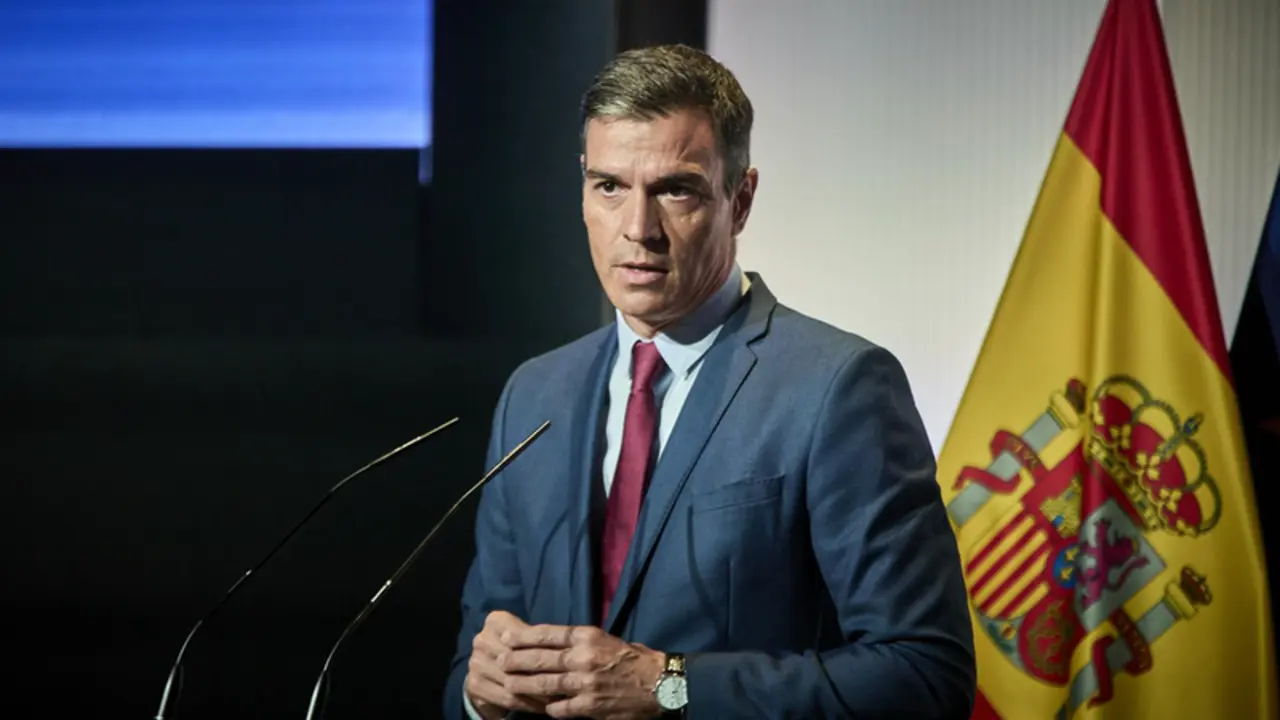  El presidente del Gobierno, Pedro S&aacute;nchez, interviene en un acto para abrir el nuevo curso pol&iacute;tico, a 1 de septiembre de 2021, en Casa Am&eacute;rica, Madrid - Jes&uacute;s Hell&iacute;n - Europa Press 