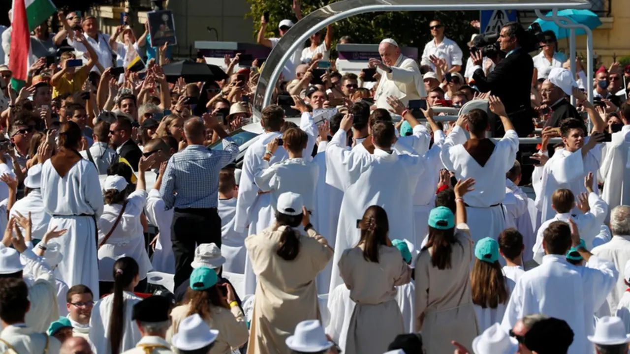  El Papa Francisco durante su visita 