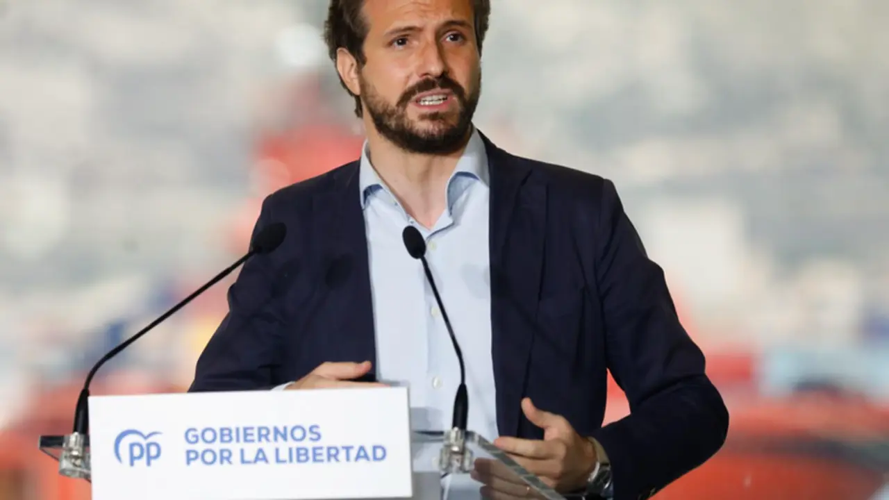  El presidente del PP, Pablo Casado, - EDU BOTELLA 