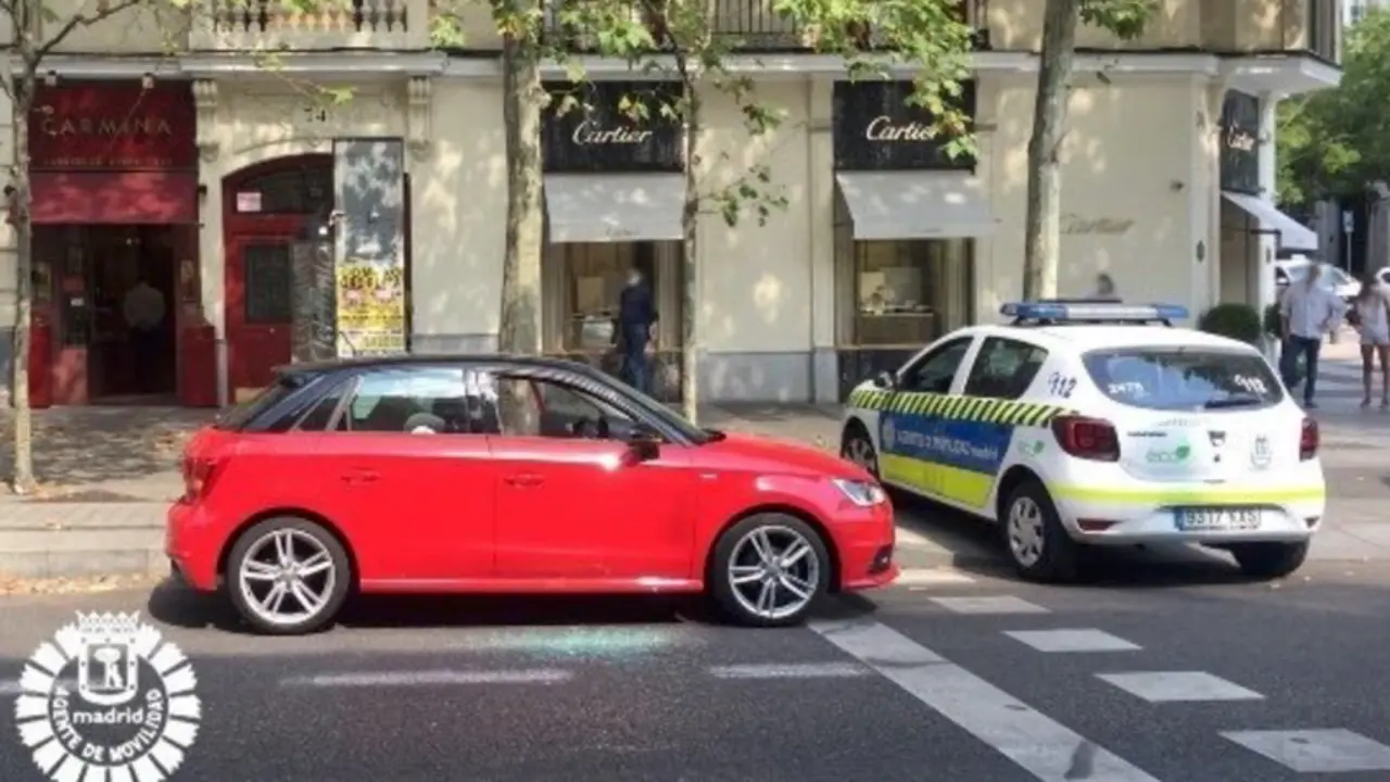  Veh&iacute;culo en el que se encontraba el beb&eacute;. Fuente: Agentes de la movilidad de Madrid 