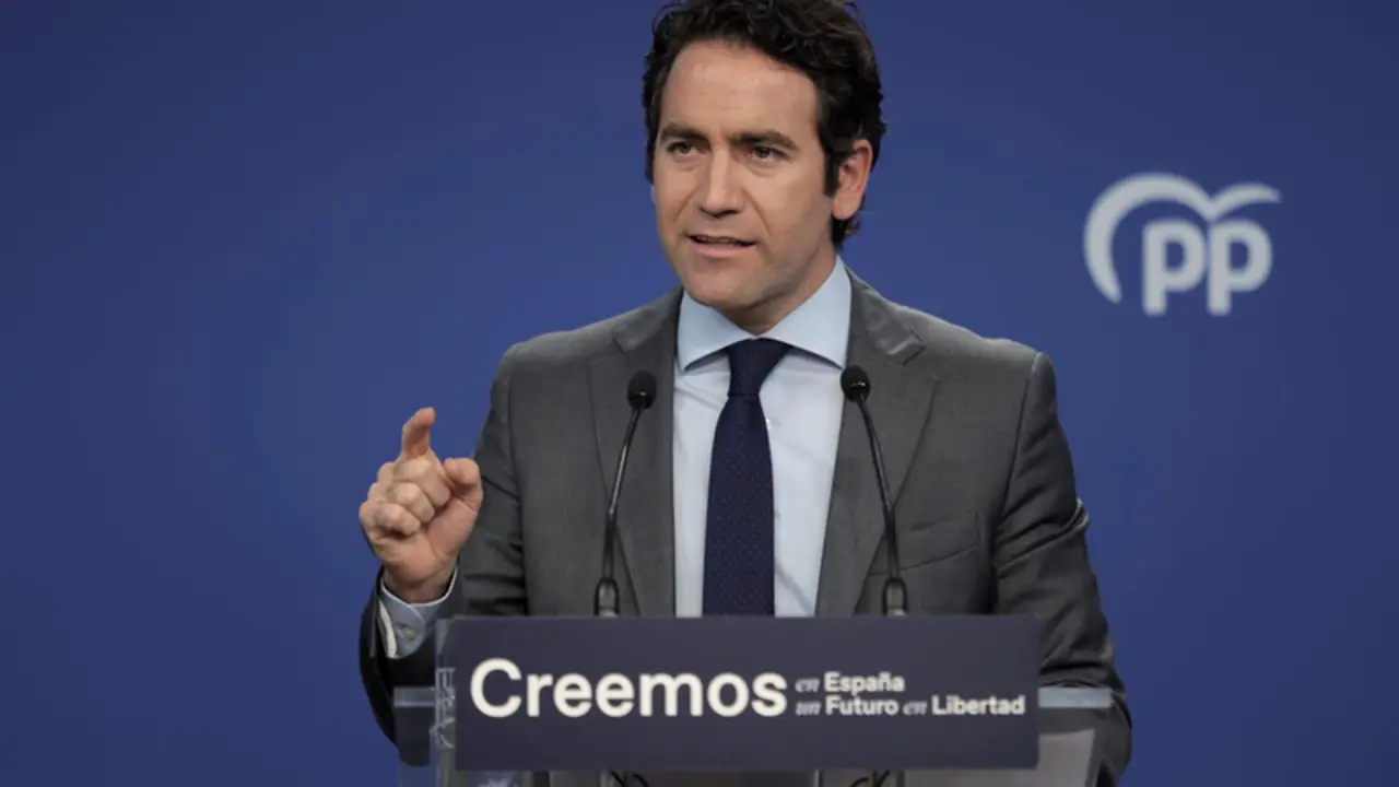  El secretario general del PP, Teodoro Garc&iacute;a Egea, comparece en una rueda de prensa tras una reuni&oacute;n del Comit&eacute; de Direcci&oacute;n del PP, a 13 de septiembre de 2021, en Madrid, (Espa&ntilde;a). Durante su intervenci&oacute;n ha opinado, entre otras cuestiones, sobre las rec - Eduardo Parra - Europa Press 