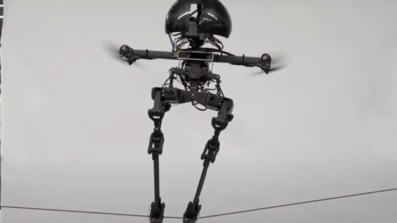 <p> Investigadores construyen un robot que sube a la cuerda floja y al monopat&iacute;n </p>