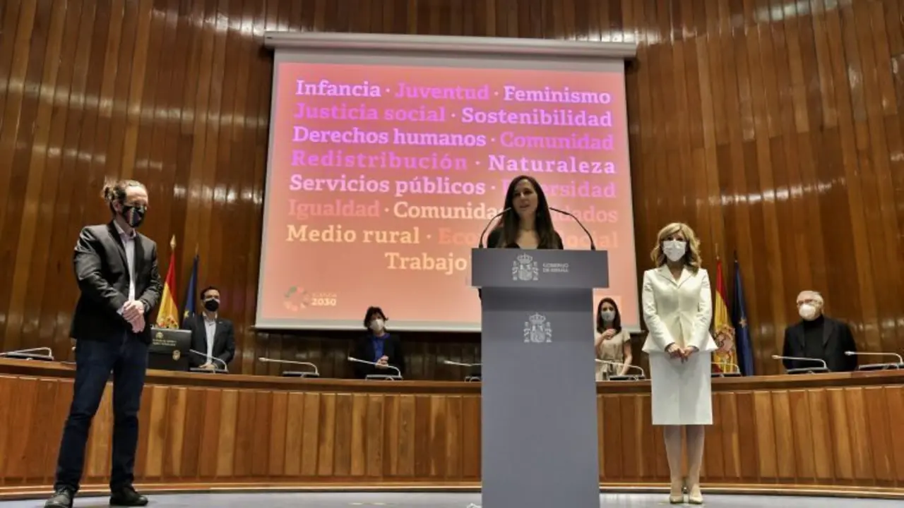 <p> Ione Belarra en la toma de posesi&oacute;n como ministra de Derechos Sociales y Agenda 2030 </p>