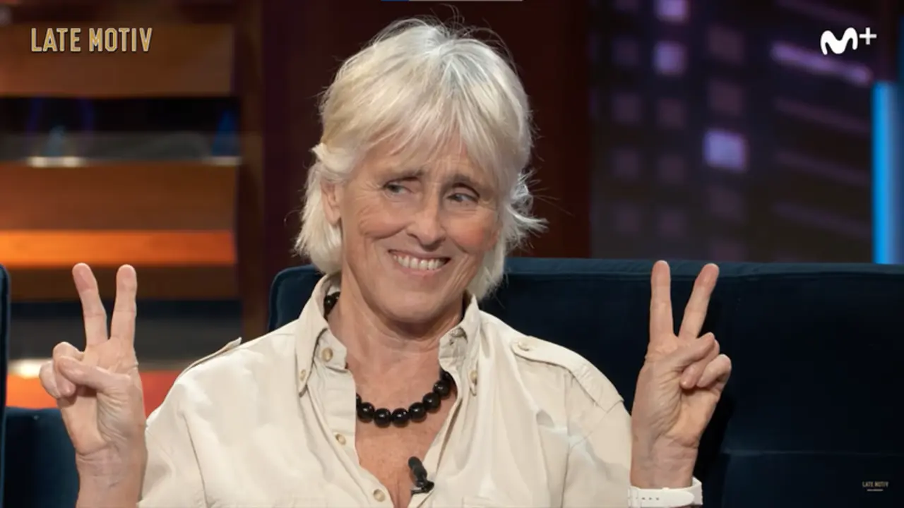 <p> Mercedes Mil&aacute; en "Late Motiv" Fuente: Movistar Plus </p>