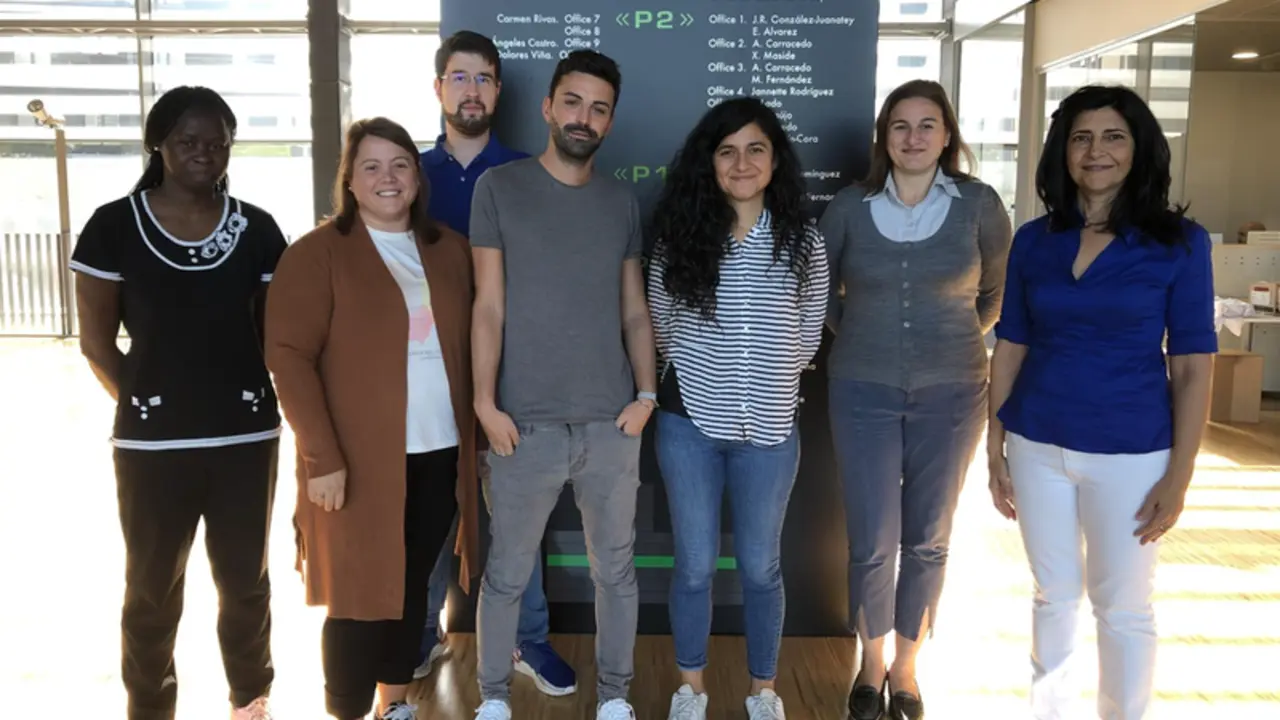 <p> Investigadores del CiMUS de la USC. Clara &Aacute;lvarez (primera por la derecha) - CIMUS </p>