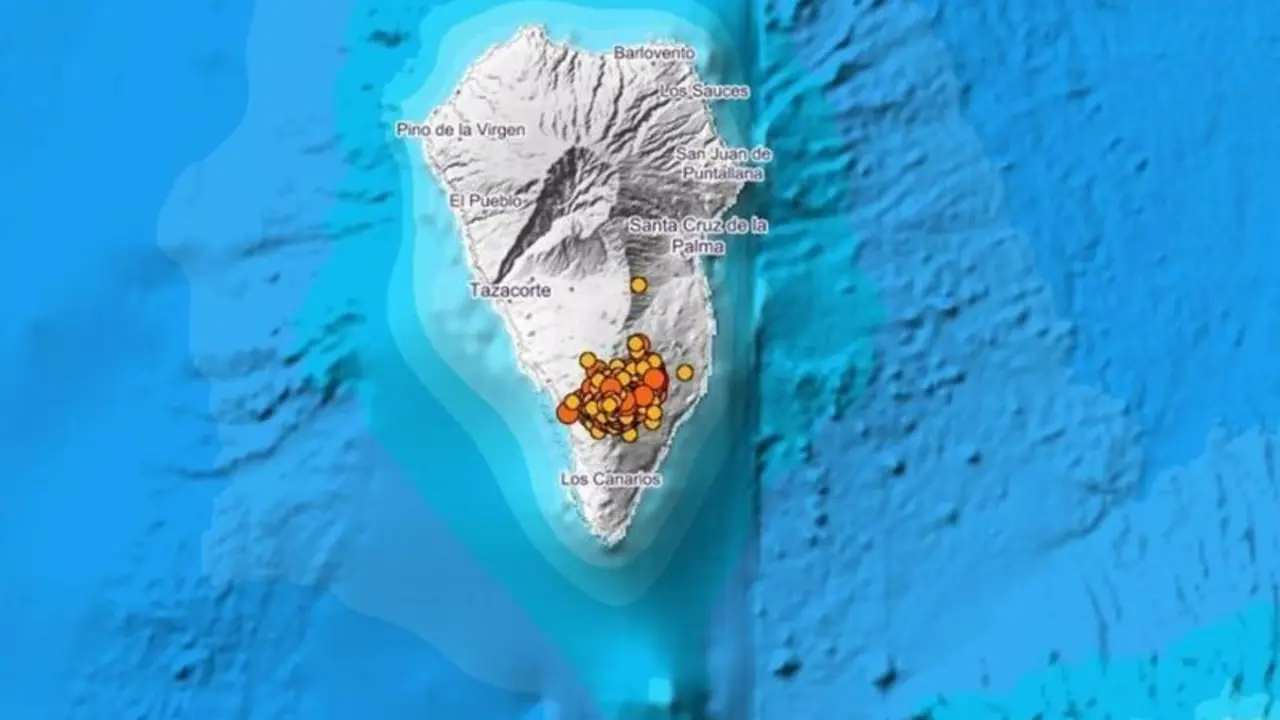 <p> La imagen muestra los lugares donde se registraron todos los nuevos terremotos. </p>