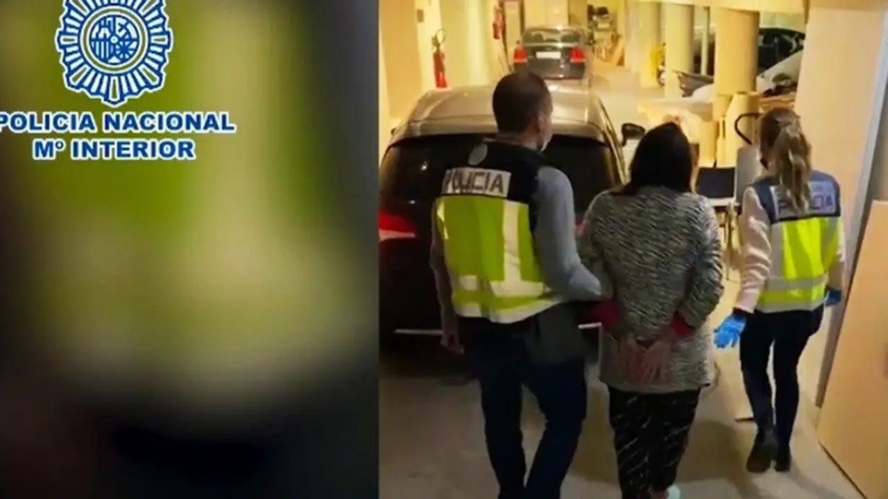 <p> Momento de la detenci&oacute;n de Nieves R. - POLIC&Iacute;A NACIONAL </p>