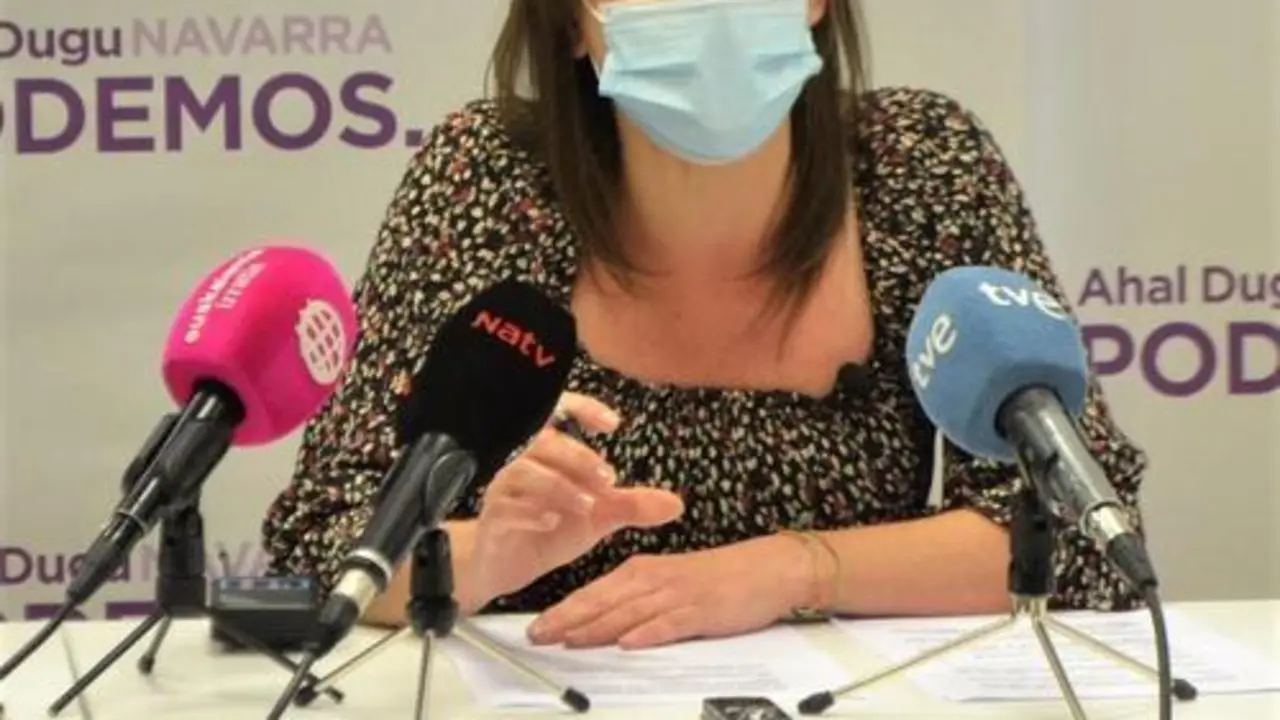 <p> Bego&ntilde;a Alfaro, coordinadora auton&oacute;mica de Podemos Navarra </p>