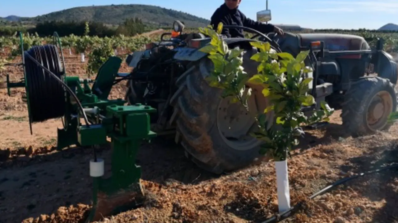 <p> Archivo - Tractor y riego por goteo - LA UNI&Oacute; - Archivo </p>