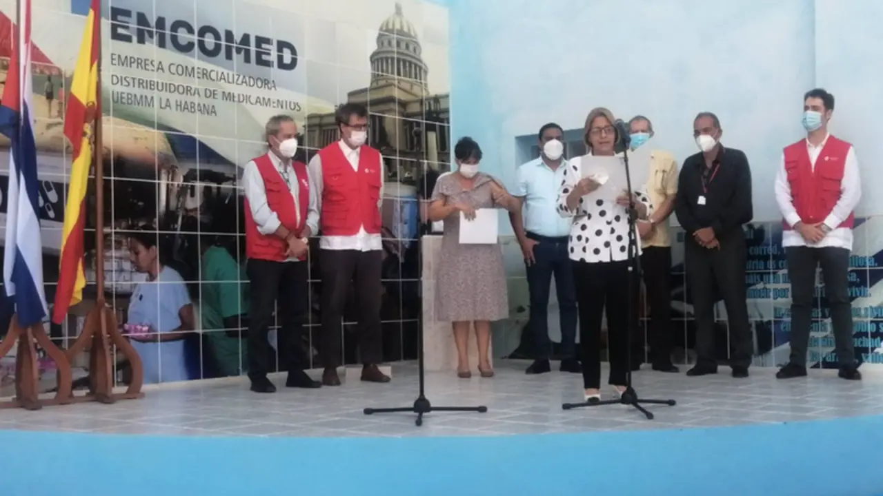 <p> Espa&ntilde;a dona a Cuba, a trav&eacute;s de AECID, dos toneladas de medicamentos para tratar a pacientes cr&iacute;ticos de COVID-19 - AECID CUBA </p>