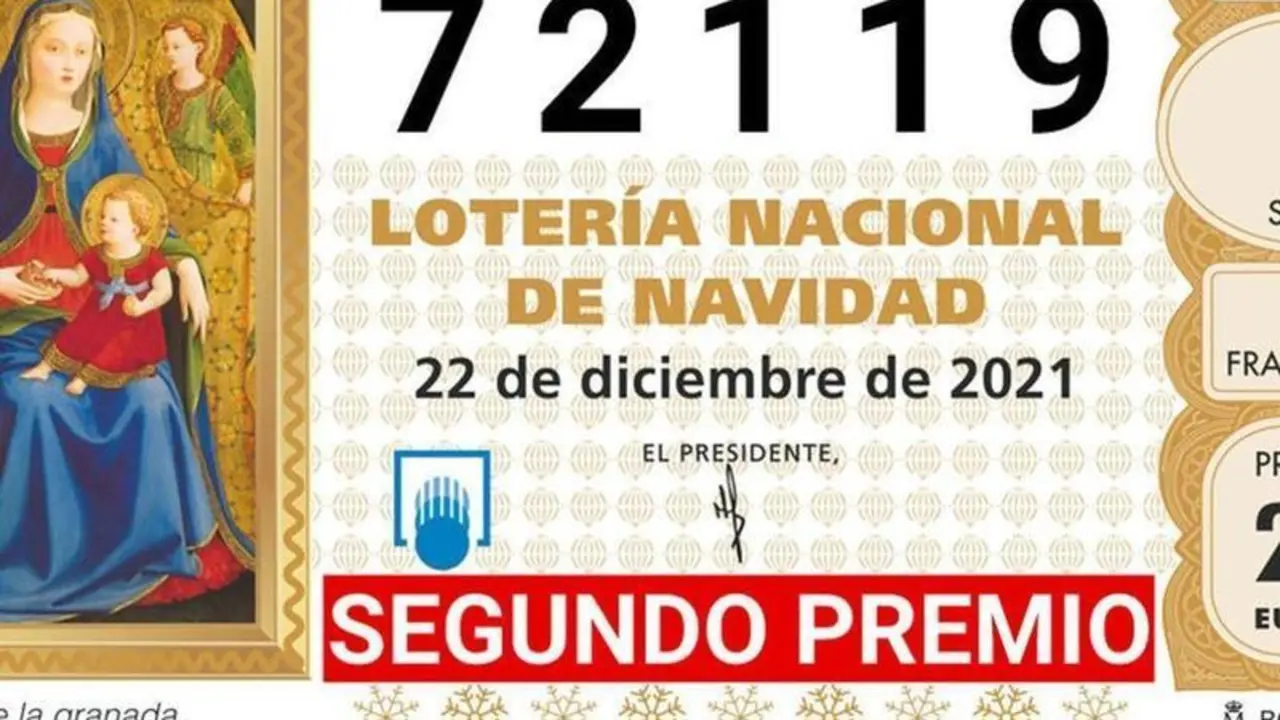 <p> Segundo premio de la Loteria de Navidad 2021 </p>