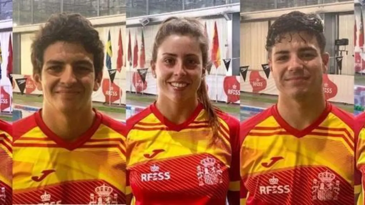 <p> Arturo Fern&aacute;ndez de la Reguera Rosell, Diego San Rom&aacute;n Ortiz, Luc&iacute;a Eguiluz de Celis, Javier P&eacute;rez S&aacute;nchez y Laura Gonz&aacute;lez L&oacute;pez durante su participaci&oacute;n en el pasado Campeonato de Europa, que les ha hecho acreedores de las distinciones del COE. FOTOS:Javier S&aacute;nchez-RFESS </p>