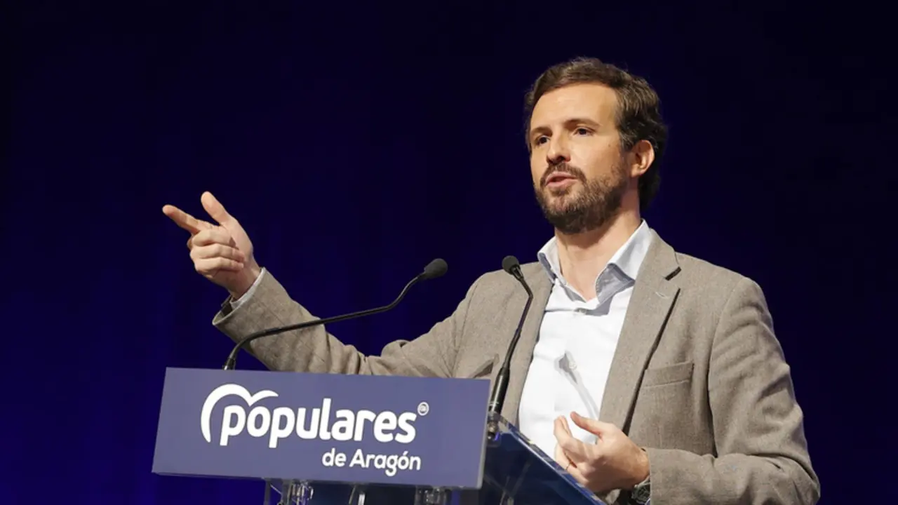 <p> Pablo Casado en el Congreso del PP aragon&eacute;s - FABI&Aacute;N SIM&Oacute;N-EUROPA PRESS </p>