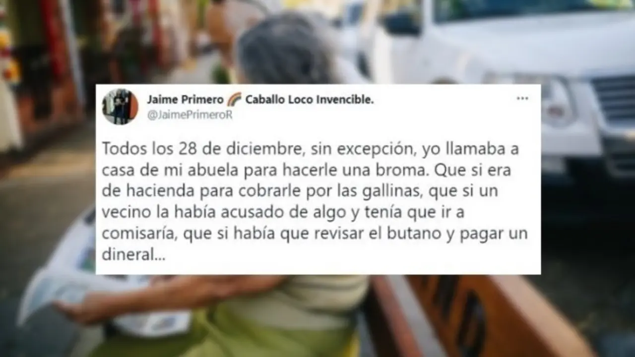 <p> Jaime Primero hizo una broma que tuvo que mantener a su abuela. </p>