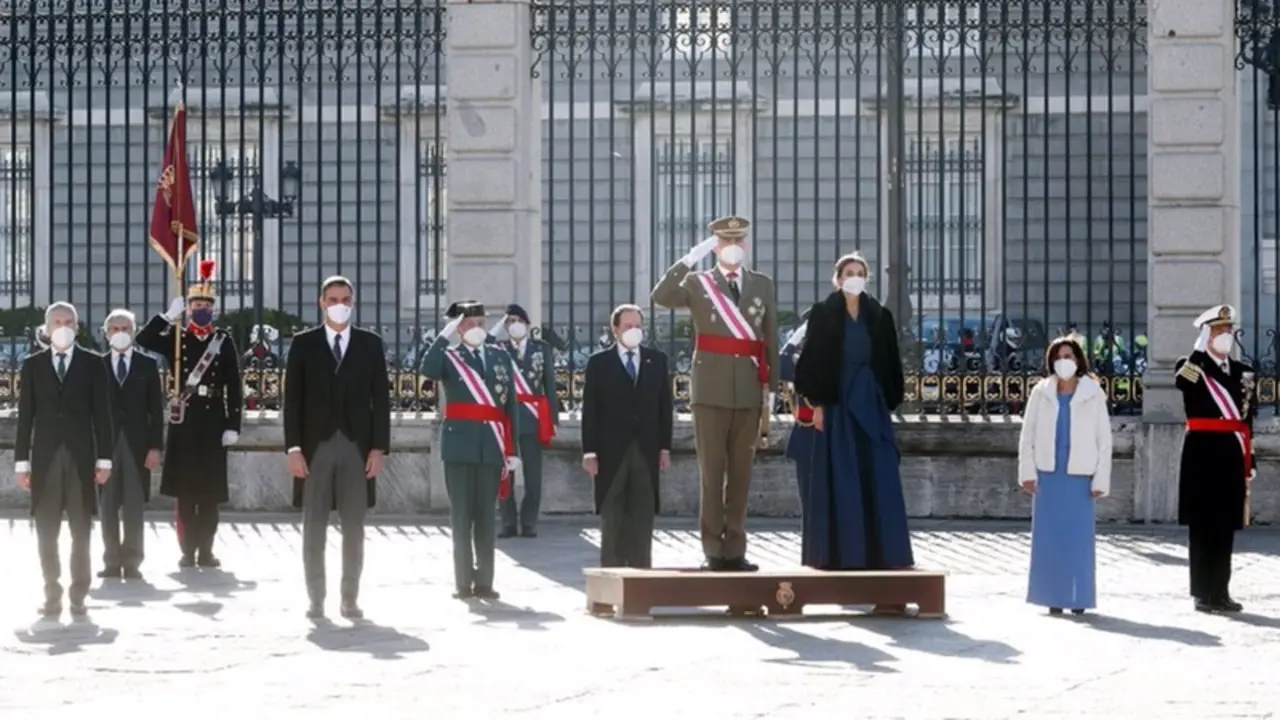 <p> El Rey durante la celebraci&oacute;n de la Pascua Militar en el Palacio Real de Madrid. - CASA DE S.M. DEL REY </p>