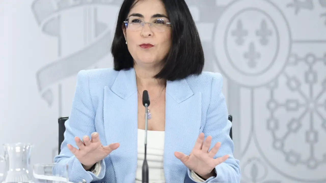 <p> La ministra de Sanidad, Carolina Darias, comparece tras una reuni&oacute;n extraordinaria del CISNS, junto a la Conferencia Sectorial de Educaci&oacute;n y la Conferencia General de Pol&iacute;tica Universitaria, en La Moncloa, a 4 de enero de 2022, en Madrid, (Espa&ntilde;a). - EUROPA PRESS/E. Parra. POOL - Europa Press </p>