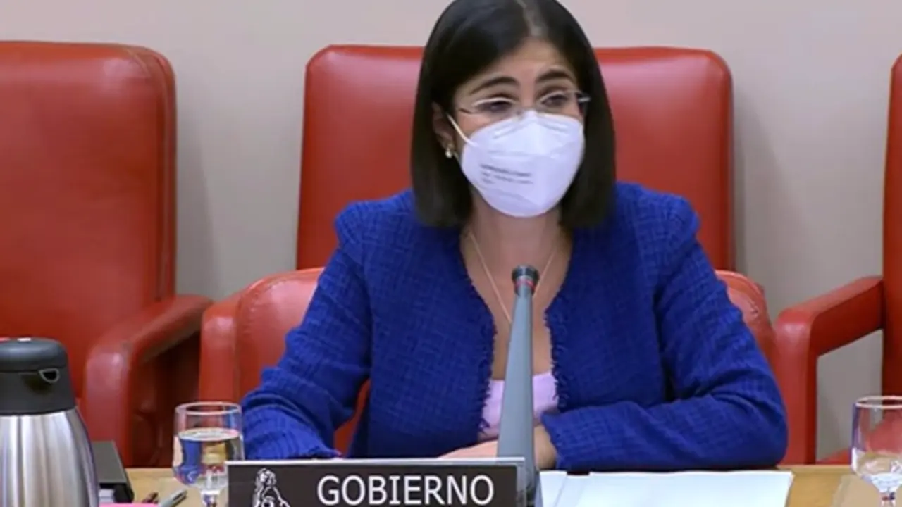 <p> La ministra de Sanidad, Carolina Darias, durante su comparecencia ante la Comisi&oacute;n de Sanidad y Consumo del Congreso de los Diputados, en Madrid (Espa&ntilde;a), a 16 de diciembre de 2021. - CONGRESO DE LOS DIPUTADOS </p>