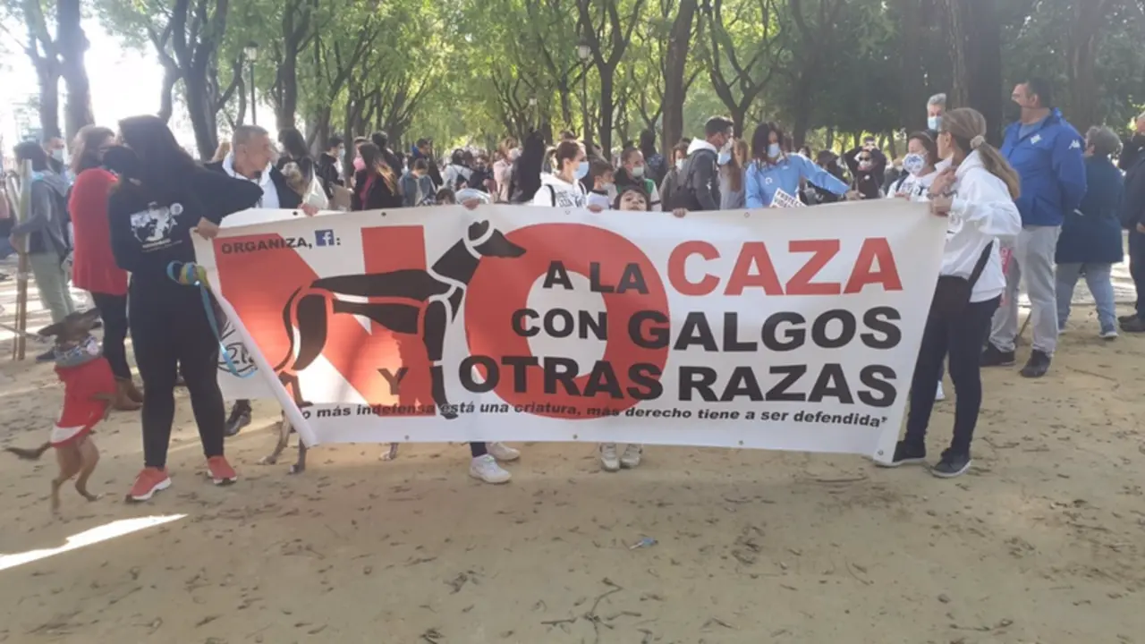 <p> Im&aacute;genes de la protesta en Sevilla para decir "no a la caza" - PLATAFORMA NAC </p>