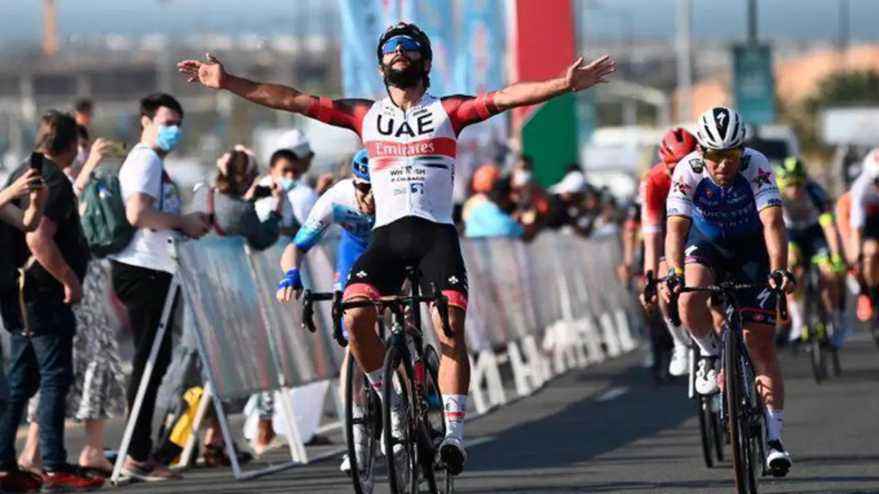 <p> Fernando Gaviria en el Tour de Om&aacute;n </p>