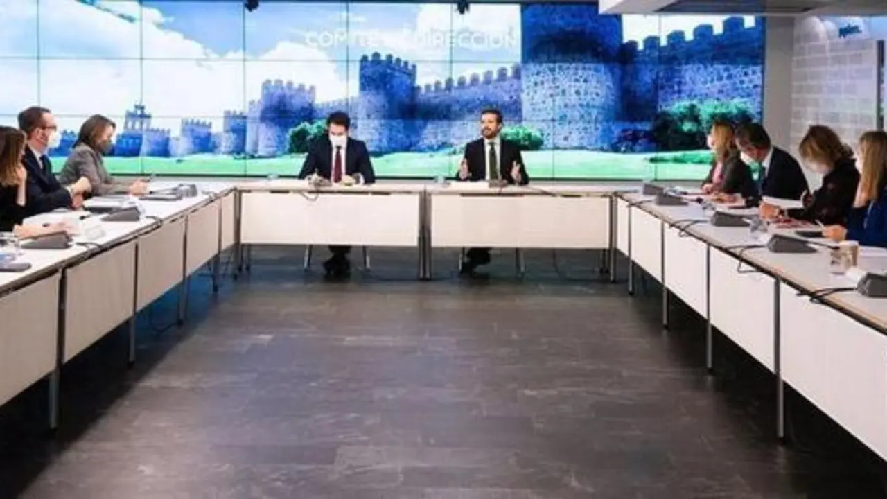 <p> El presidente del PP, Pablo Casado, preside la primera reuni&oacute;n del comit&eacute; de direcci&oacute;n del PP del a&ntilde;o 2022 </p>