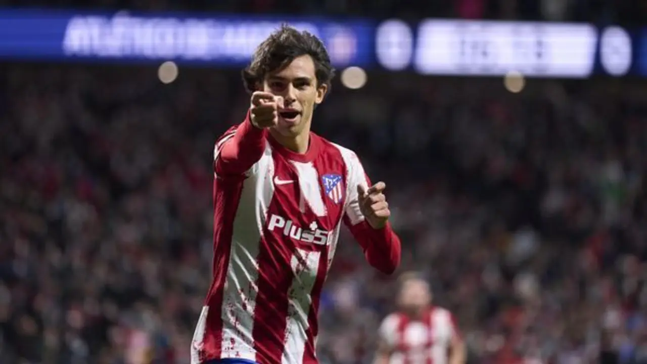 <p> Joao F&eacute;lix celebrando su gol para el Atl&eacute;tico de Madrid </p>