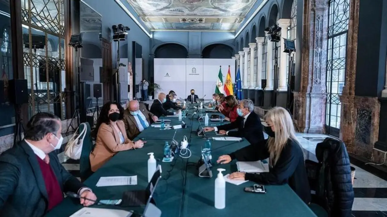 <p> Imagen de archivo de una reuni&oacute;n del Consejo de Gobierno en el Palacio de San Telmo </p>