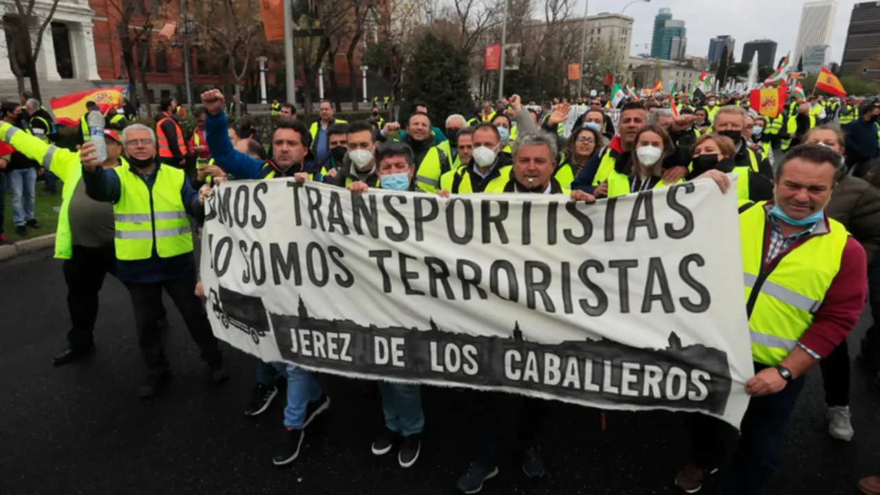 <p> Manifestaci&oacute;n de Transportistas en Madrid </p>