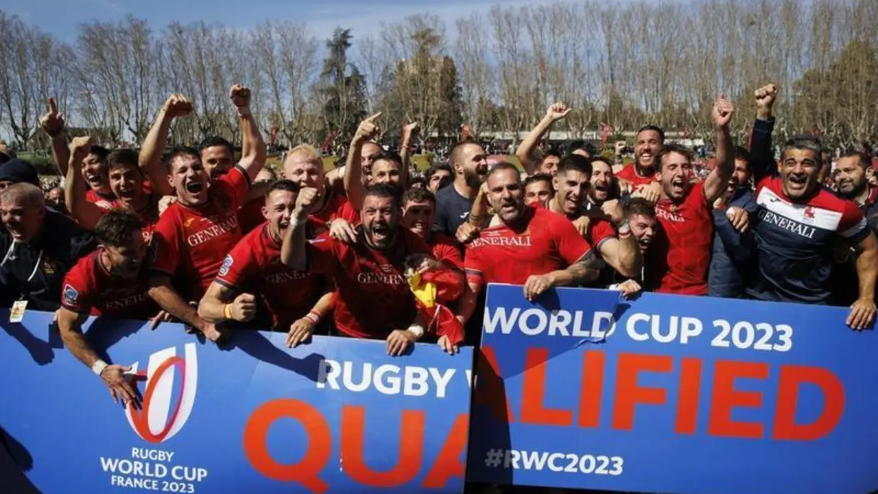 <p> Celebraci&oacute;n tras clasificarse al Mundial despu&eacute;s de vencer a Portugal </p>