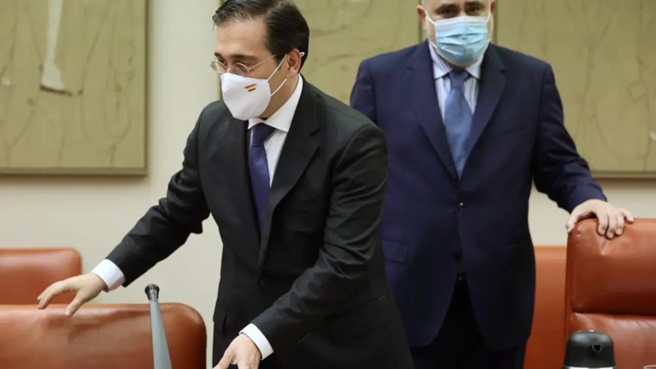 <p> El ministro de Asuntos Exteriores, Uni&oacute;n Europea y Cooperaci&oacute;n, Jos&eacute; Manuel Albares, a su llegada a la Comisi&oacute;n de Asuntos Exteriores del Congreso para informar en qu&eacute; consiste exactamente el acuerdo con Marruecos sobre el S&aacute;hara Occidental - Eduardo Parra - Europa Press </p>