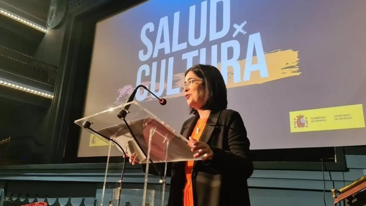 <p> La ministra de Sanidad, Carolina Darias, en los encuentros #SaludXCultura </p>