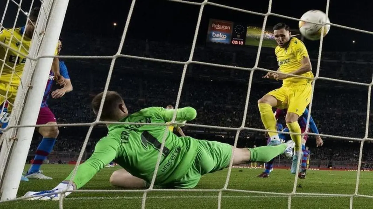 <p> Lucas P&eacute;rez en el gol contra el Barcelona </p>