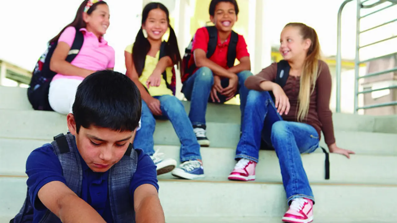 Boy being bullied in school