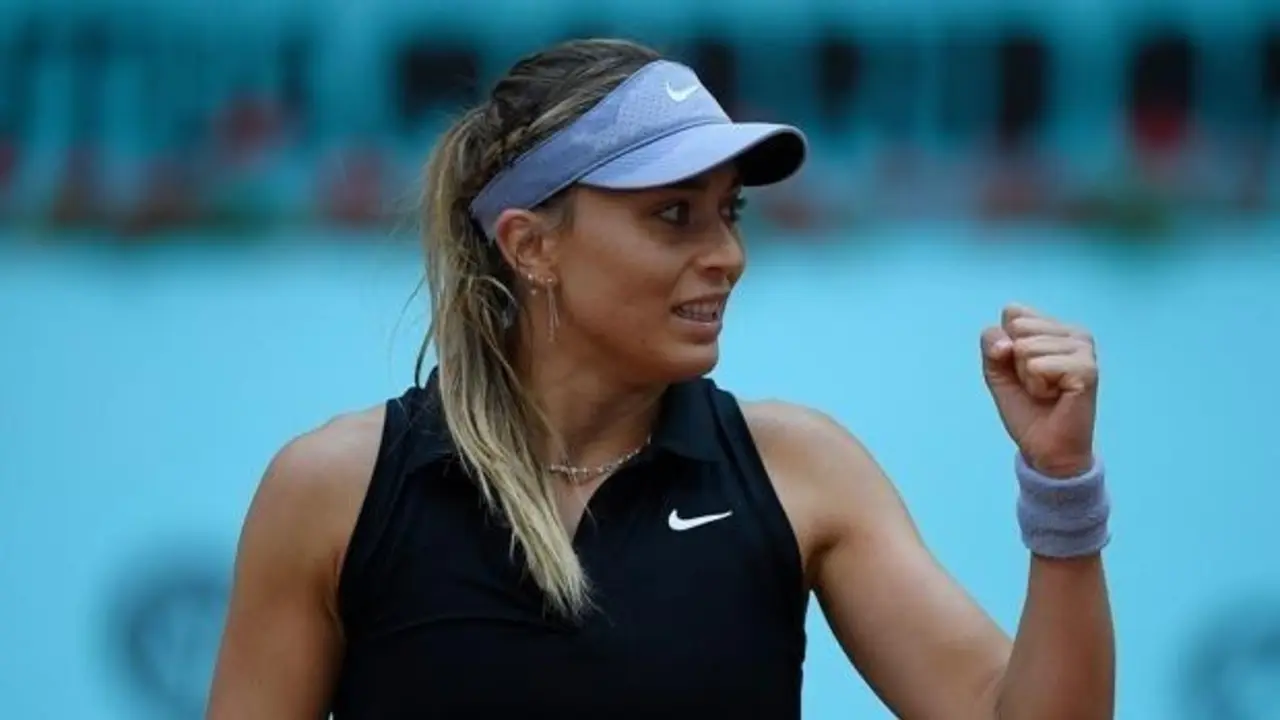 <p> Paula Badosa tras ganar en el Mutua Madrid Open </p>