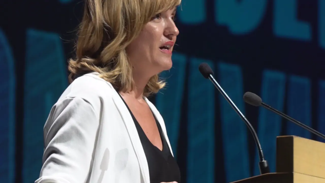 <p> La ministra de Educaci&oacute;n y FP, Pilar Alegr&iacute;a, en un acto en Logro&ntilde;o el pasado 21 de abril de 2022 - ALBERTO RUIZ/ EUROPA PRESS </p>