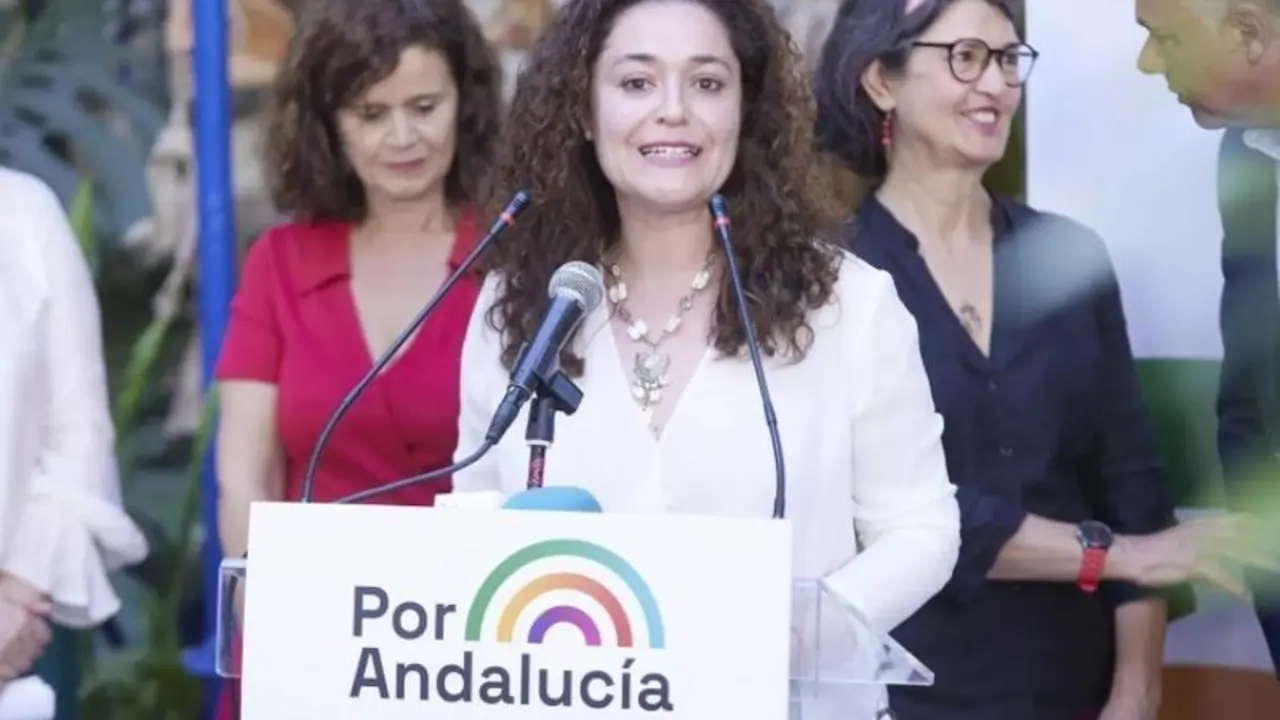 <p> La candidata del grupo, Inmaculada Nieto, durante la presentaci&oacute;n de la coalici&oacute;n Por Andaluc&iacute;a - 11 de mayo de 2022, Sevilla - Europa Press </p>