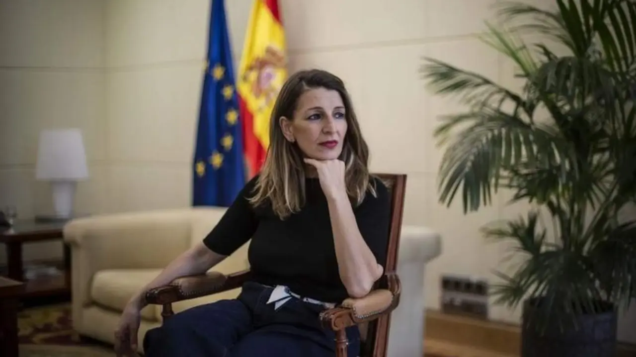 <p> La Ministra de Trabajo, Yolanda D&iacute;az.<br>Fuente: Twitter </p>