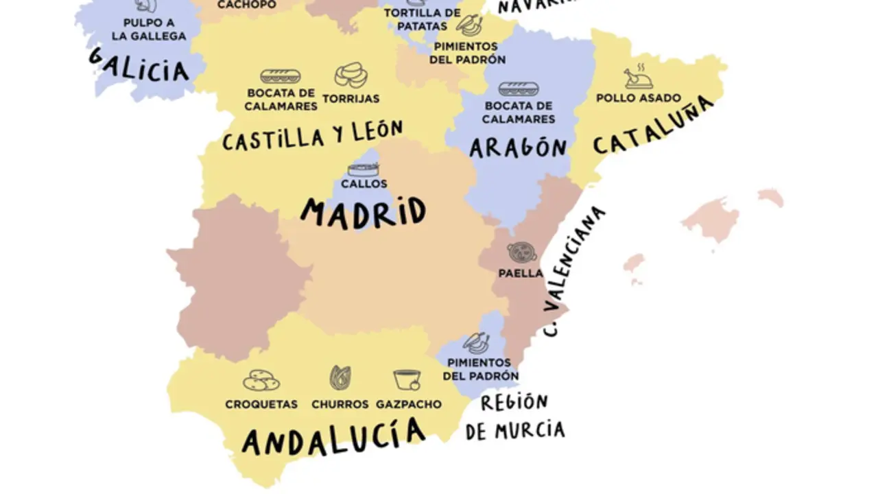 <p> Infograf&iacute;a de Espa&ntilde;a con las recetas tradicionales m&aacute;s pedidas a domicilio - GLOVO </p>