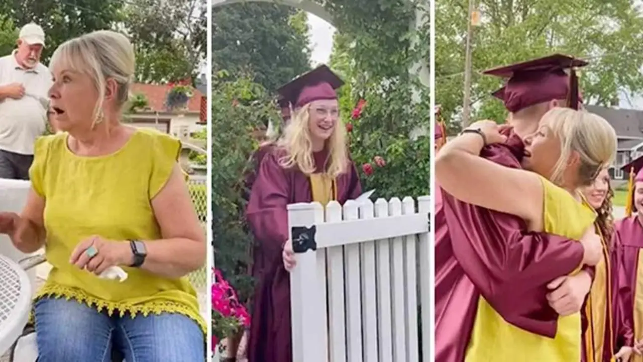 La se&ntilde;ora Hamilton durante la sorpresa